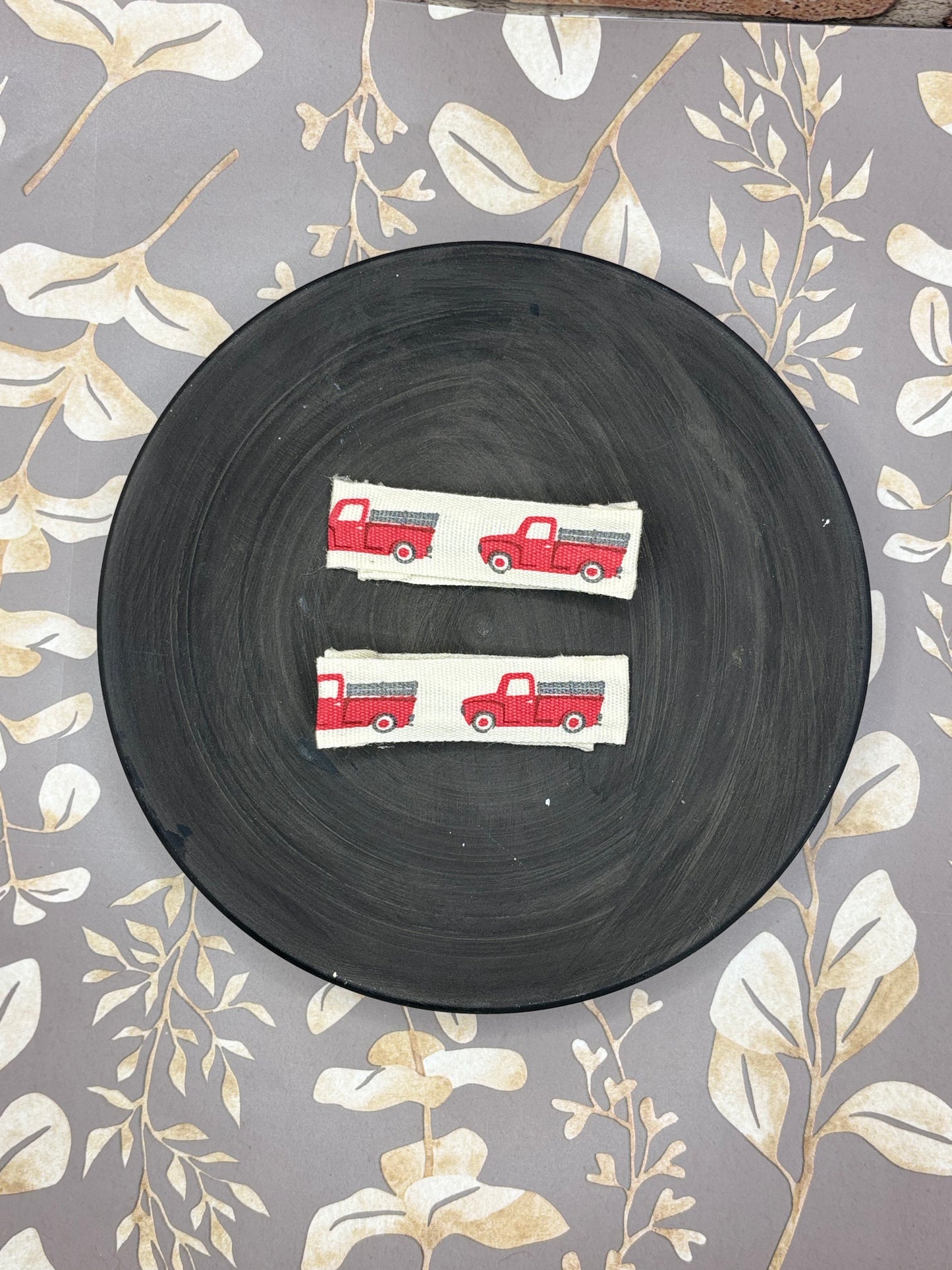 Little Red Truck Hair Clips