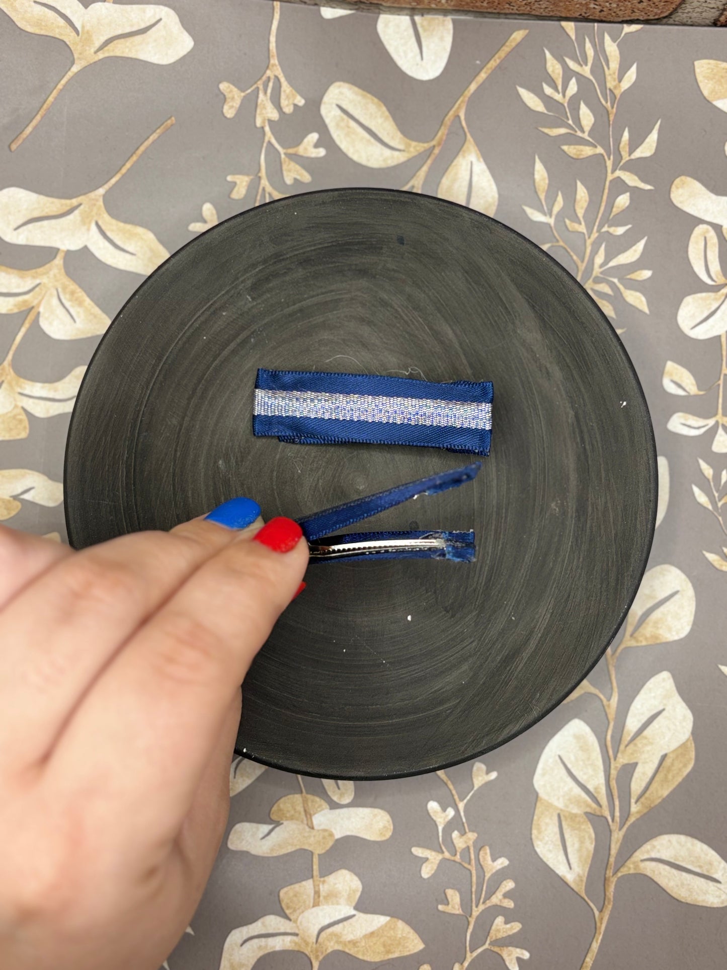 Navy Blue Hair Clips