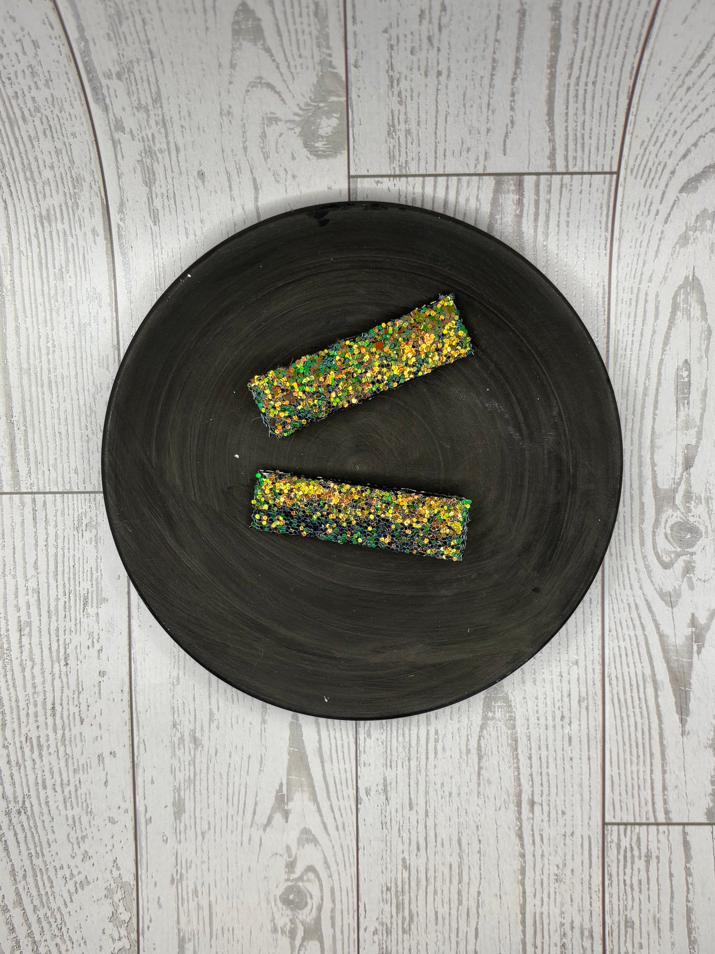 Green Glitter Hair Clip
