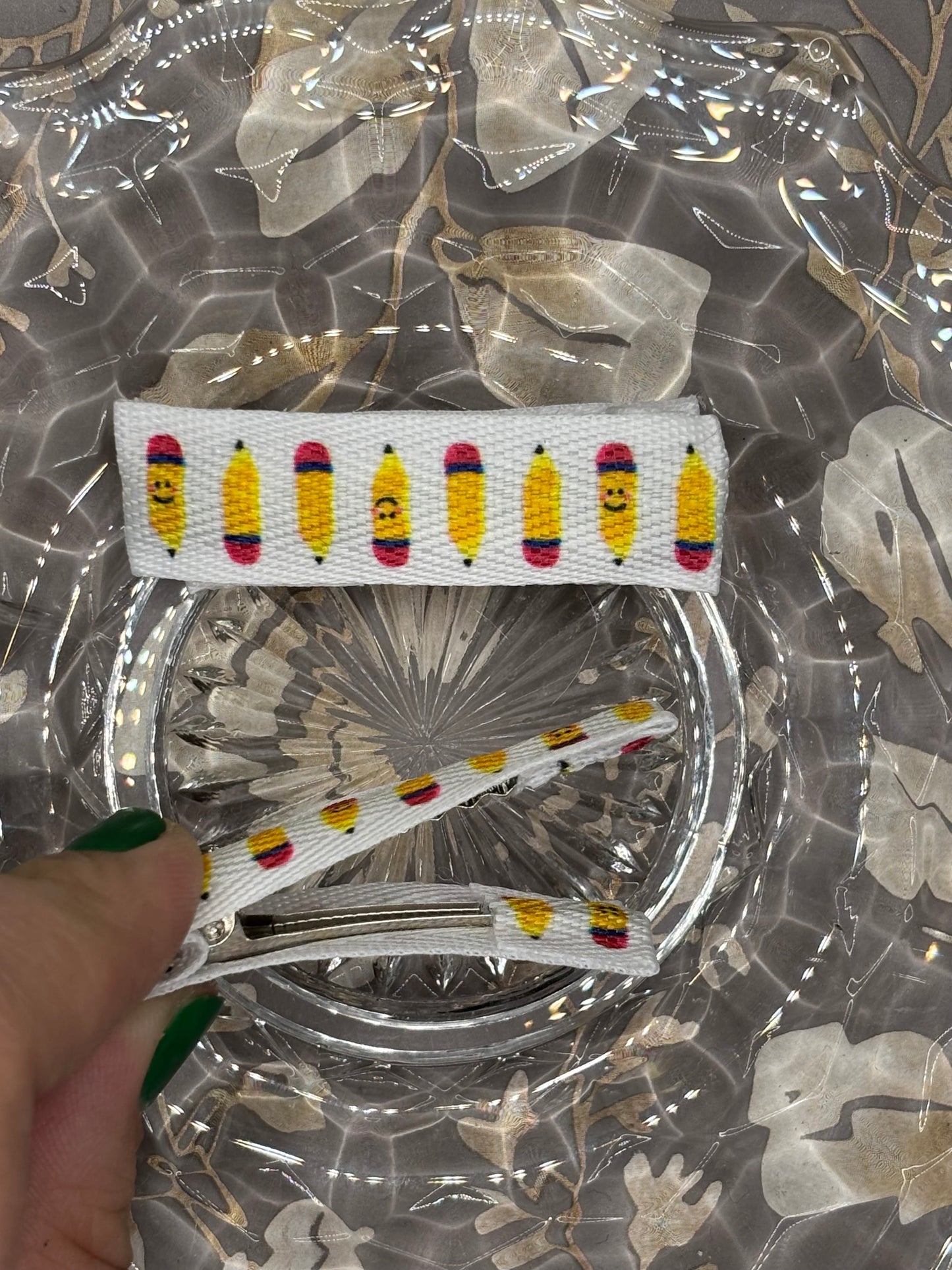 Happy Pencil Hair Clips