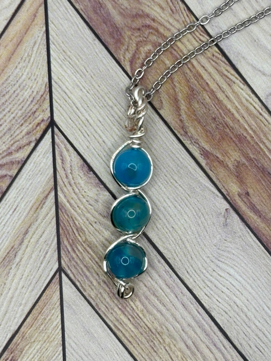 Blue Twist Necklace