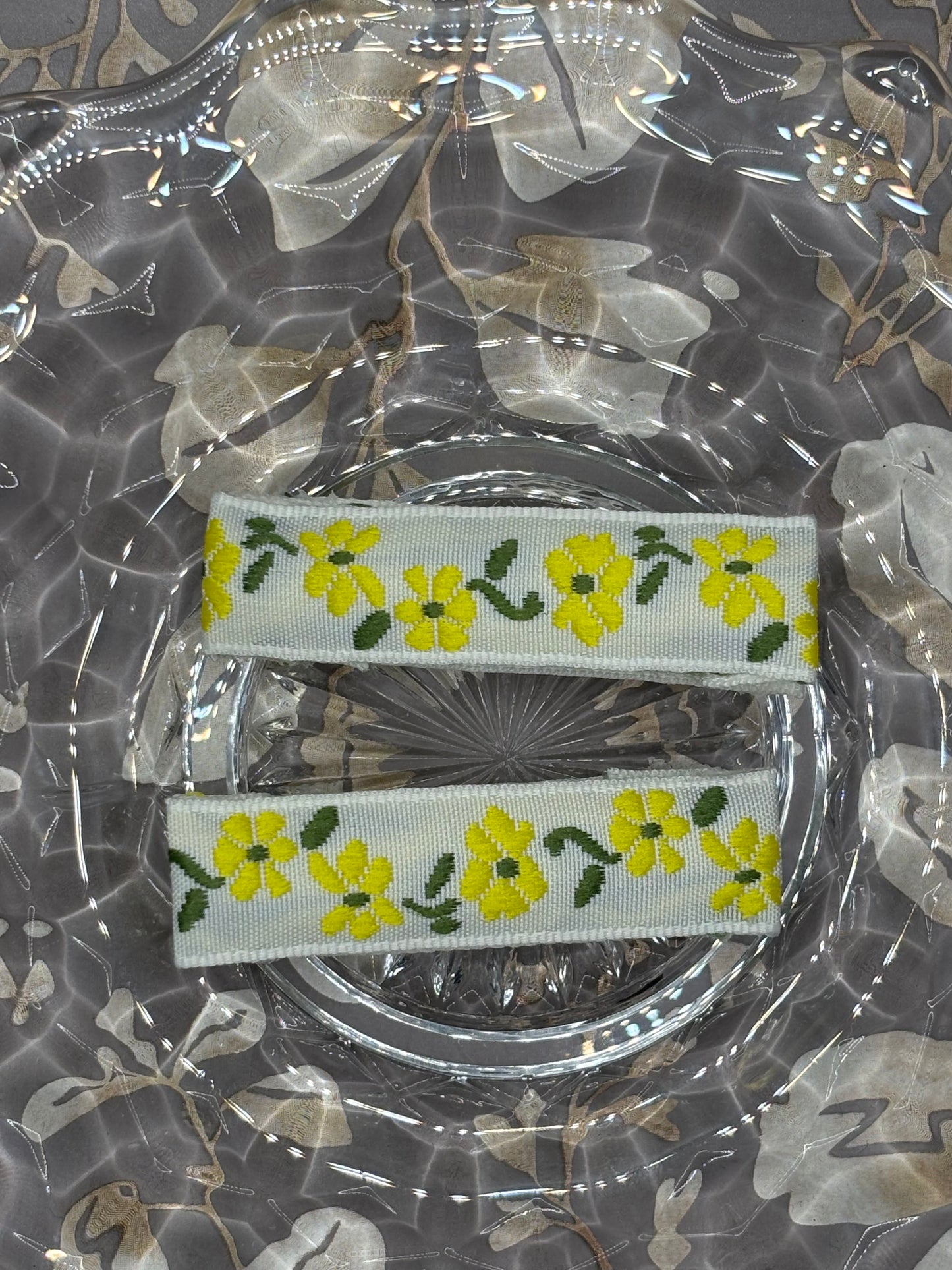 Yellow Daisy Hair Clips