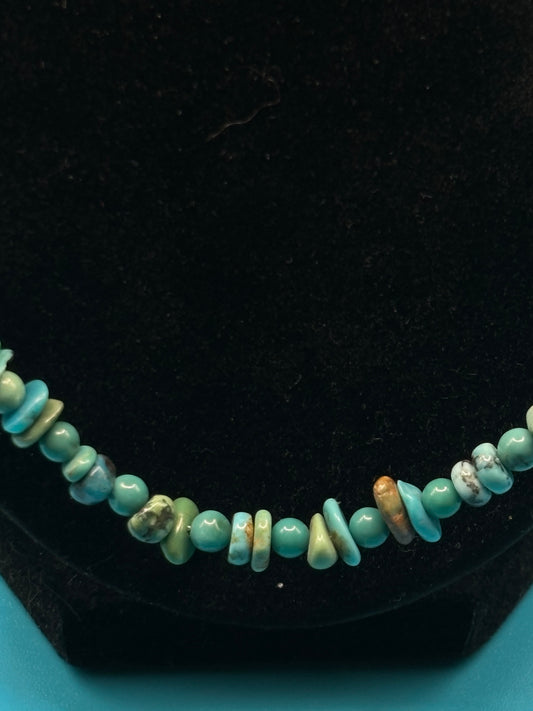 Turquoise Chip Necklace ￼