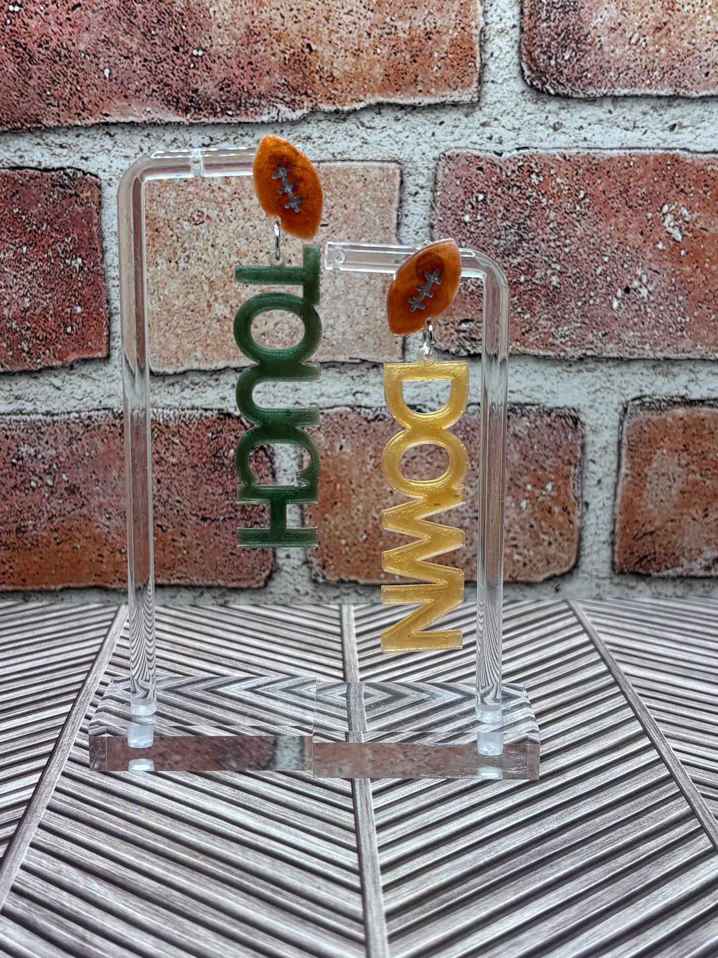Football Dangle Earrings